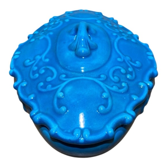 Vintage Hilliard Mold Ornate Lidded Trinket Dish - Picture 3 of 4